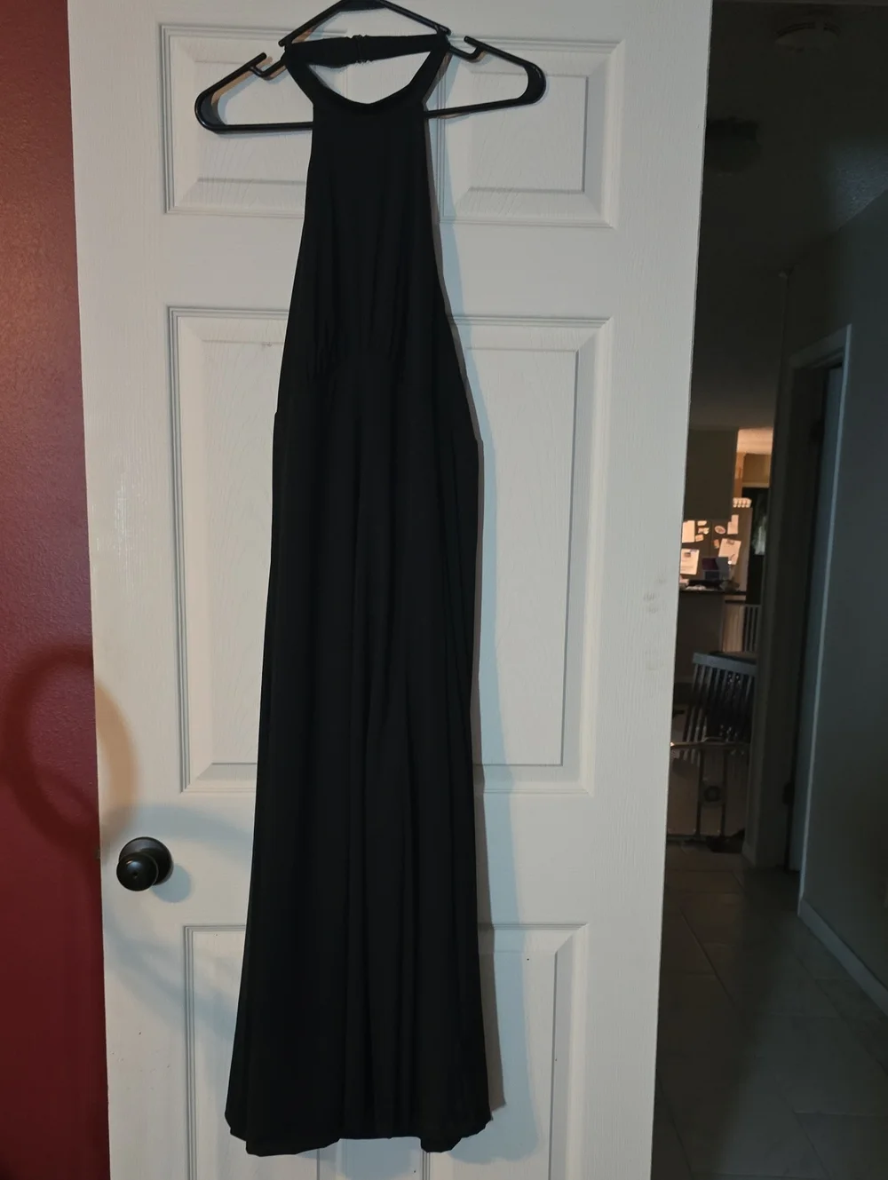 HALARA Black Maxi Dress with High Halter Neck - Picture 5 of 16